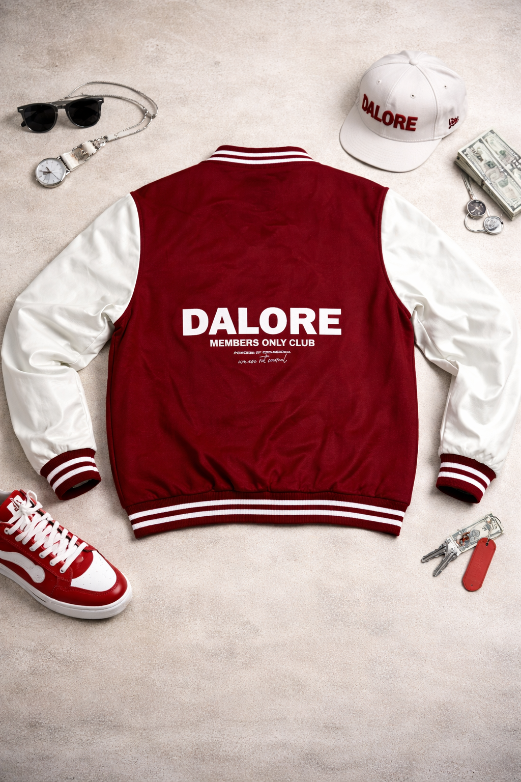 Dalore 24 Leather Sleeve Letterman Jacket