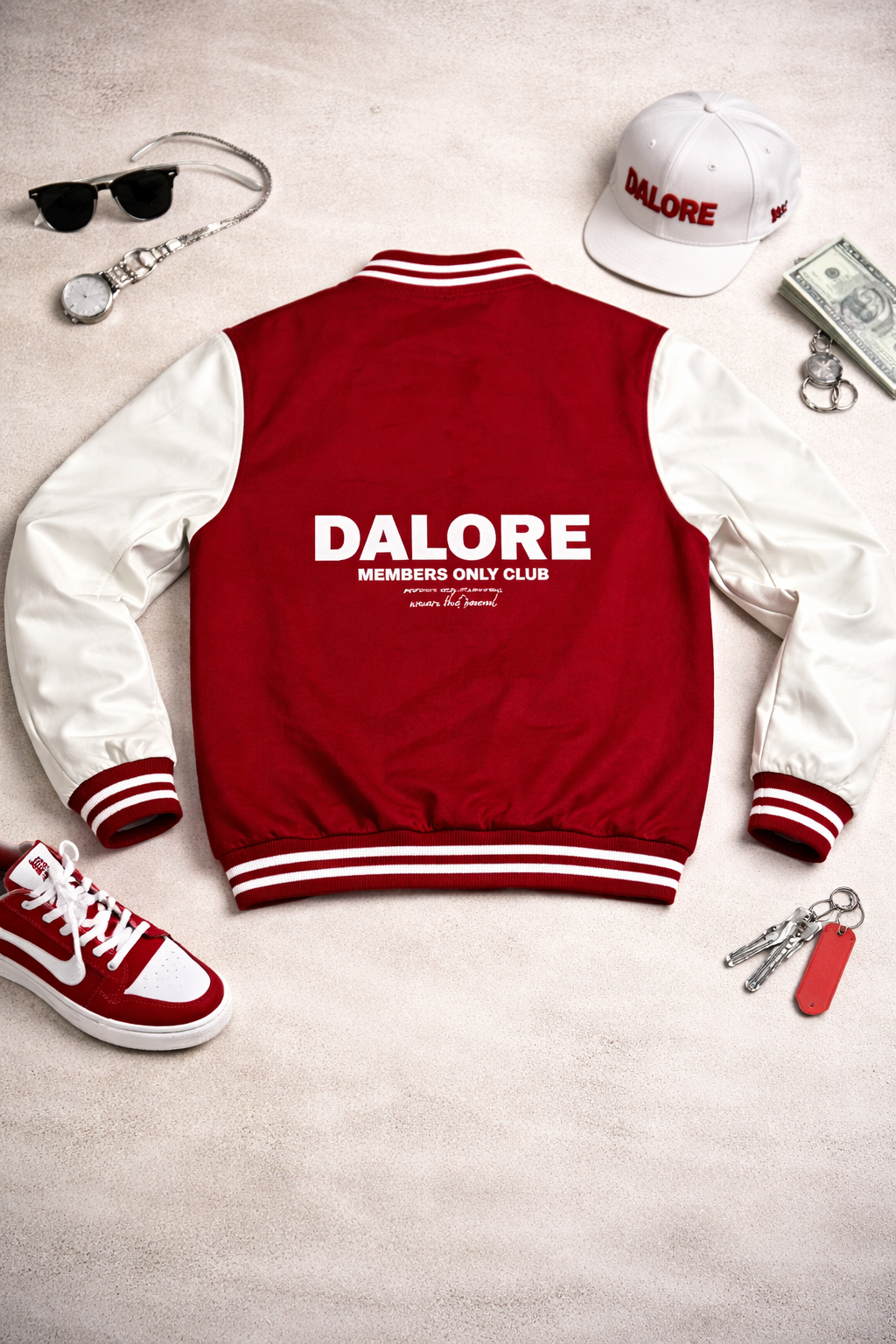 Dalore 24 Leather Sleeve Letterman Jacket